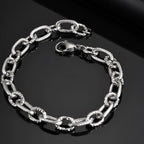 Handcrafted Steel Link Chain Bracelet