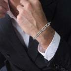 Handcrafted Steel Link Chain Bracelet
