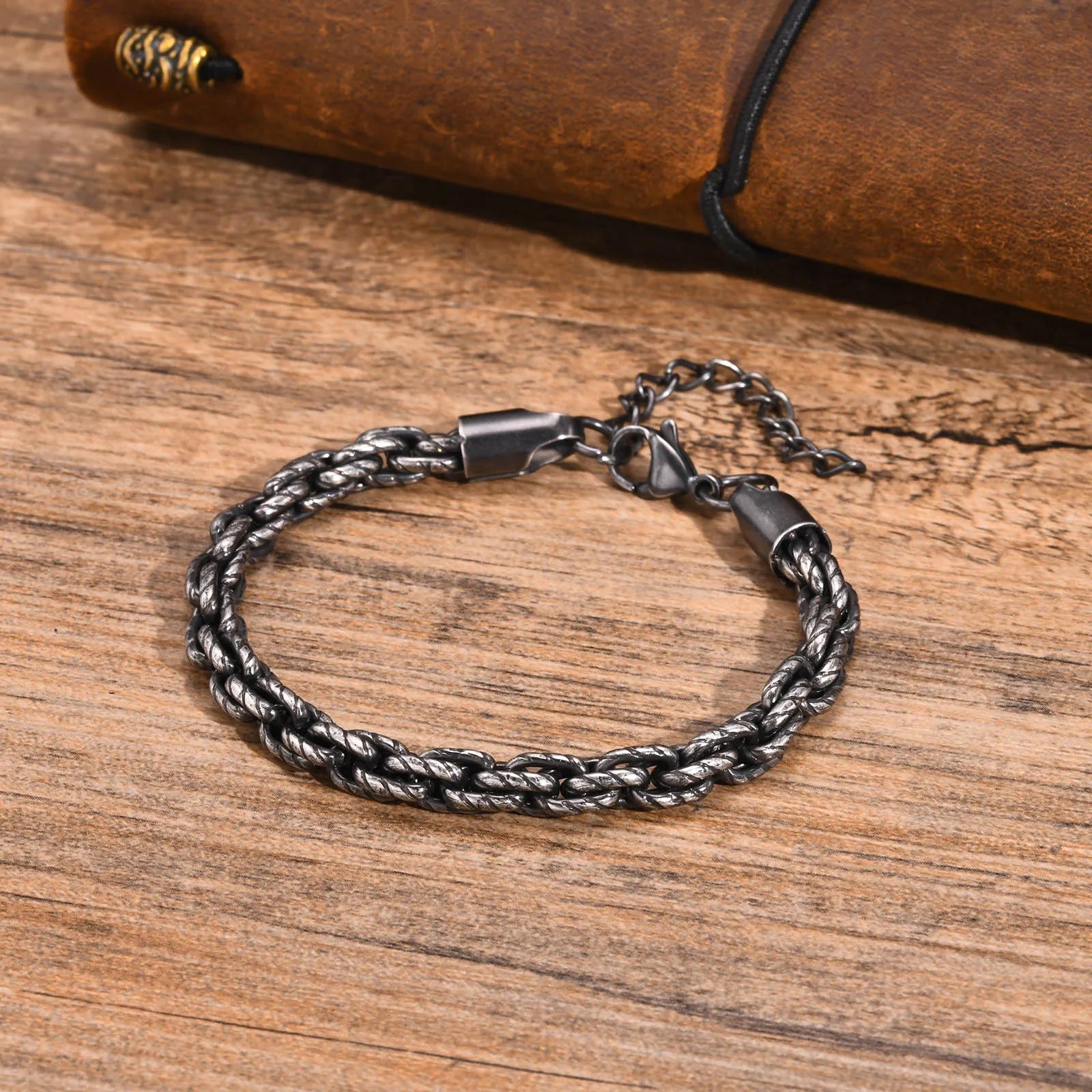 6mm Anchor Rolo Chain Bracelet