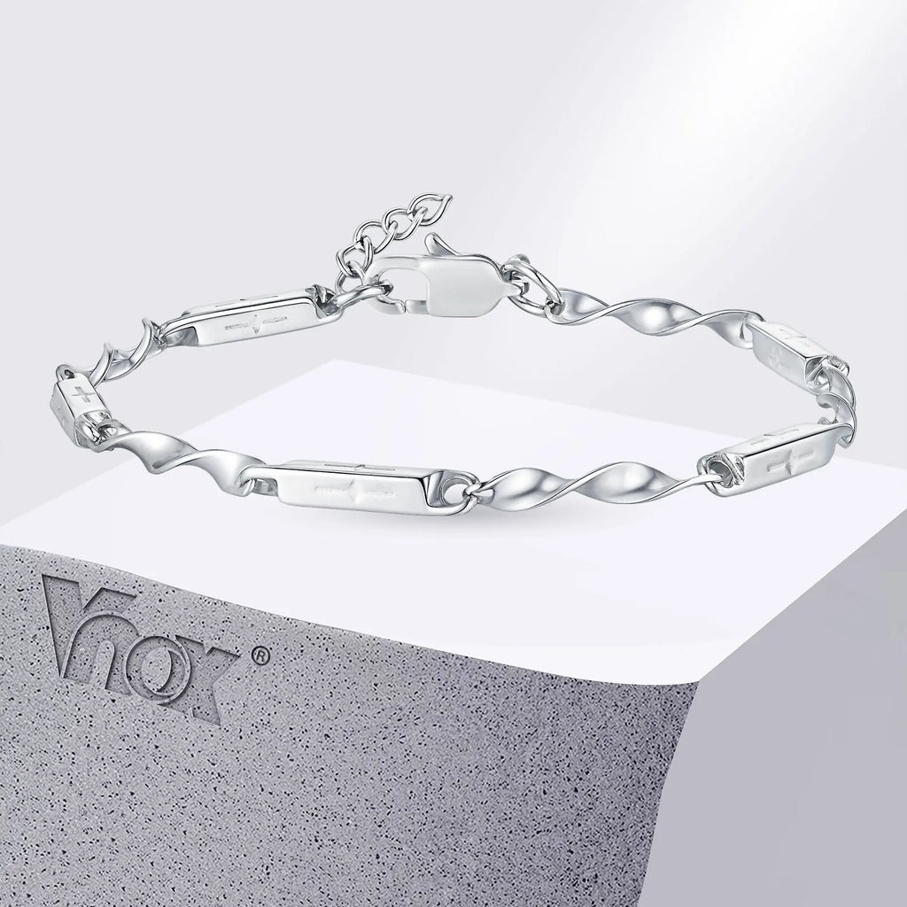 Mobius Cross Bamboo Chain Bracelet