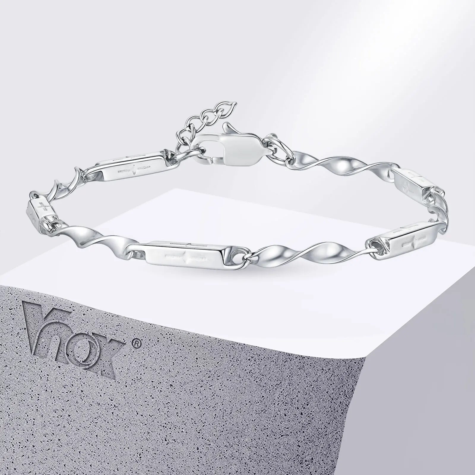 Mobius Cross Bamboo Chain Bracelet