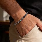 Black Rope Box Chain Magnetic Bracelet