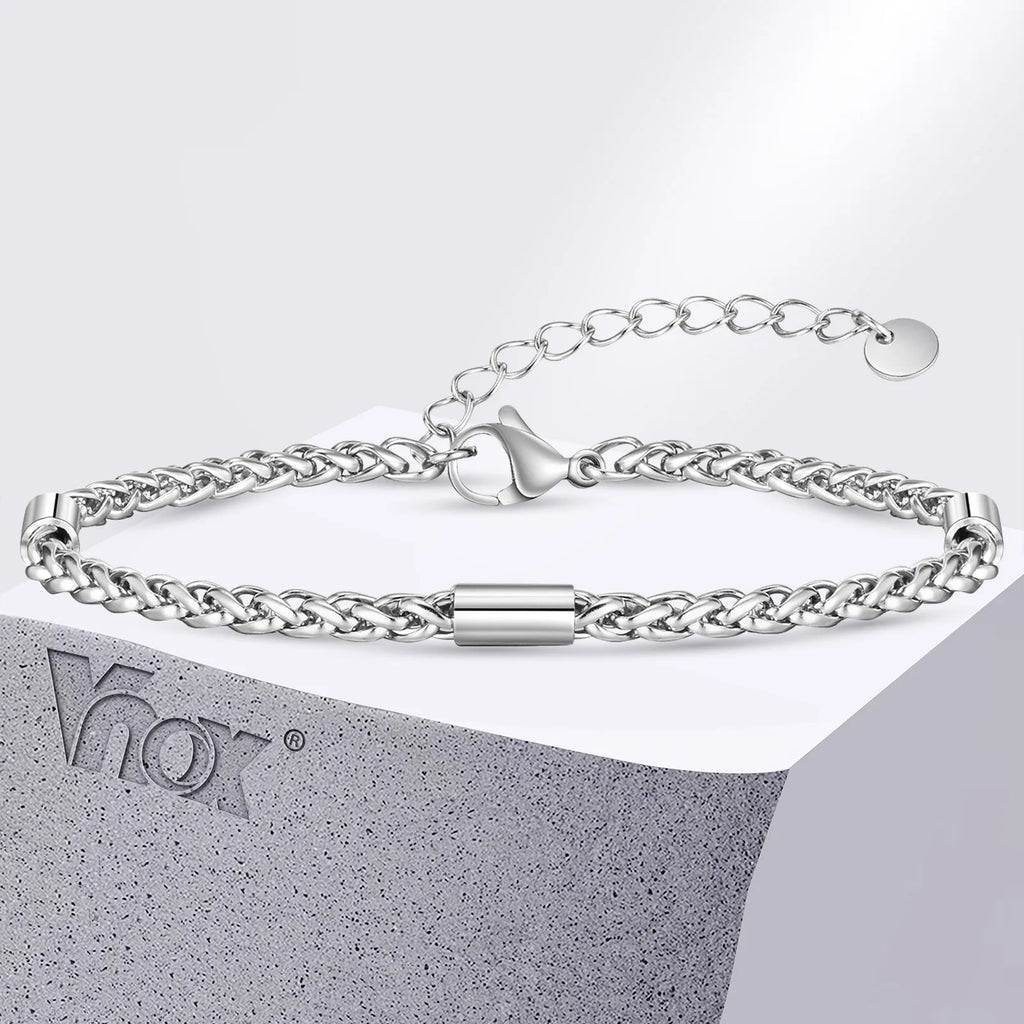 3mm Wheat Woven Chain Bracelet