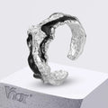 Lava Texture Open Adjustable Ring