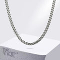 Retro Oxidised Cuban Link Chain Necklace