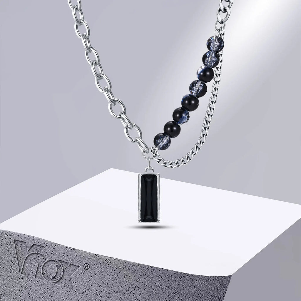 Black Stone Double Layer Choker Necklace