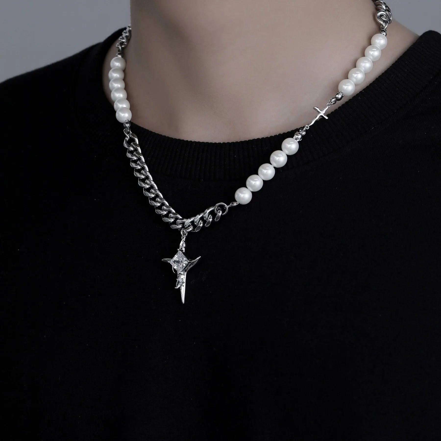 Black Star Double Chain Choker
