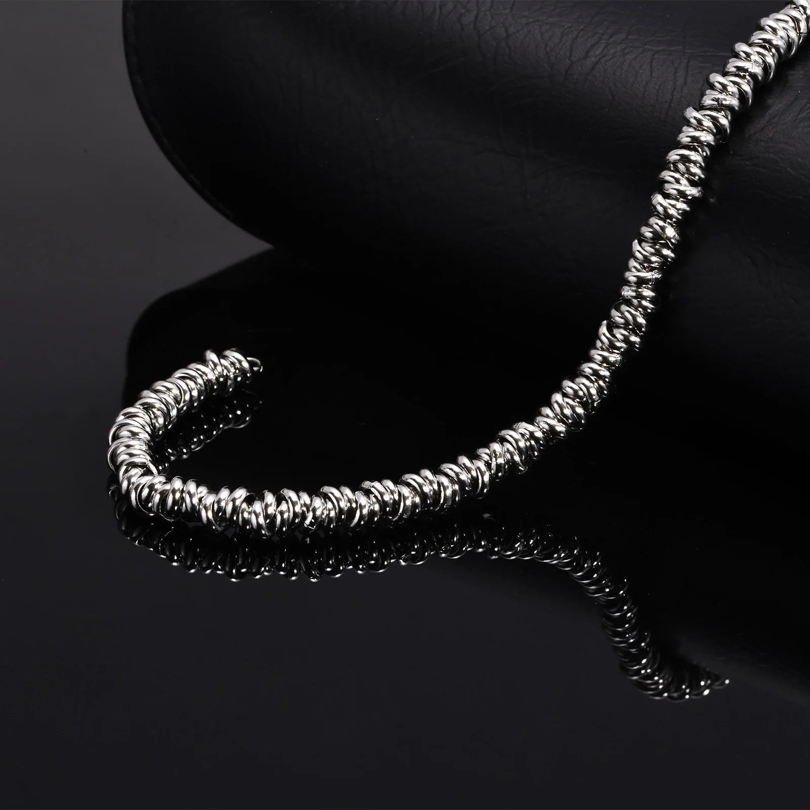 Twisted Steel Chain Bracelet
